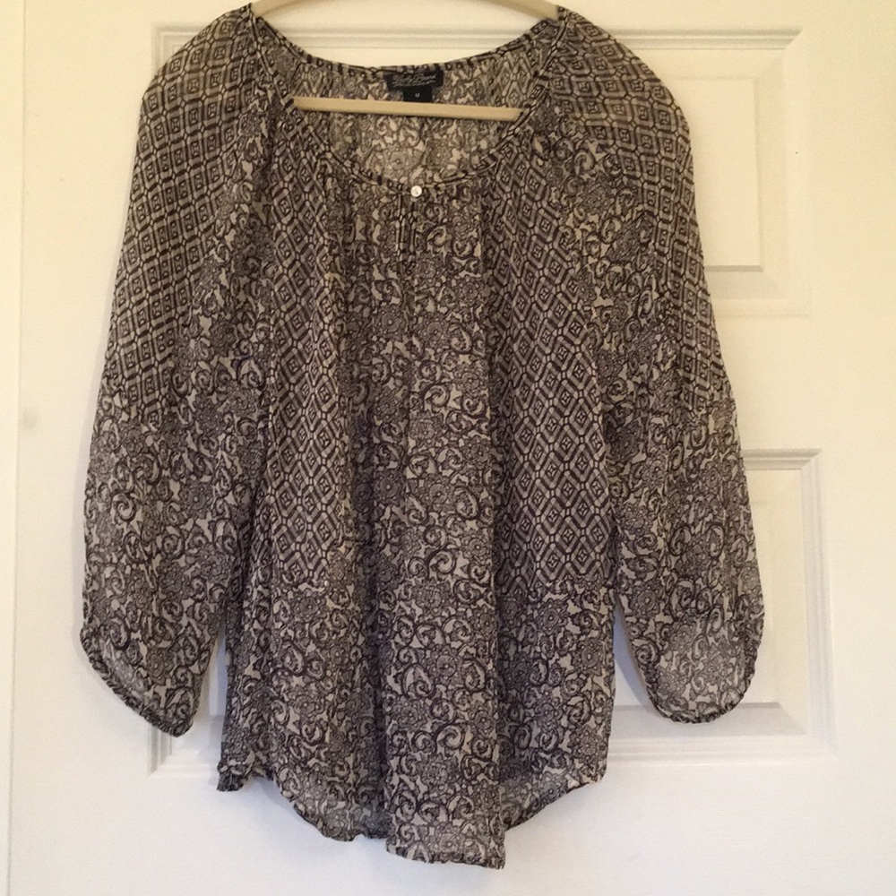 Sheer Lucky Brand blouse
